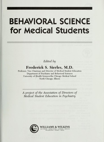 Behavioral science for medical student