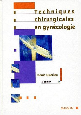 Precis de techniques chirurgicales specialisees