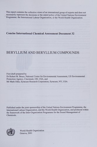 Beryllium and beryllium compounds