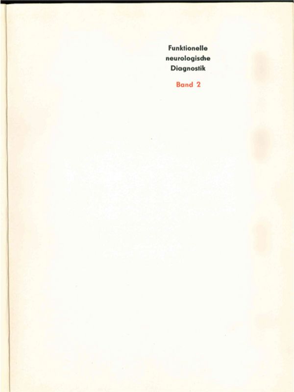Funktionelle neurologische Diagnostik
