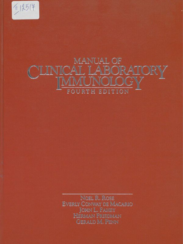 Manual of Clinical Laboratory Immunology