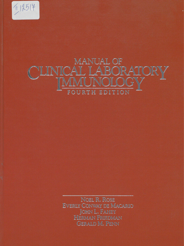Manual of Clinical Laboratory Immunology