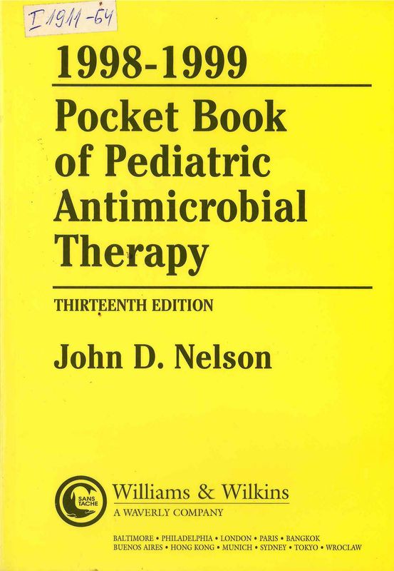 Pocket book of pediatric antimicrobial therapy 1998-1999