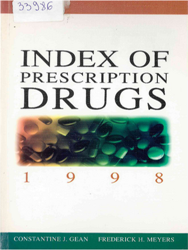 Index of prescription drugs 1998