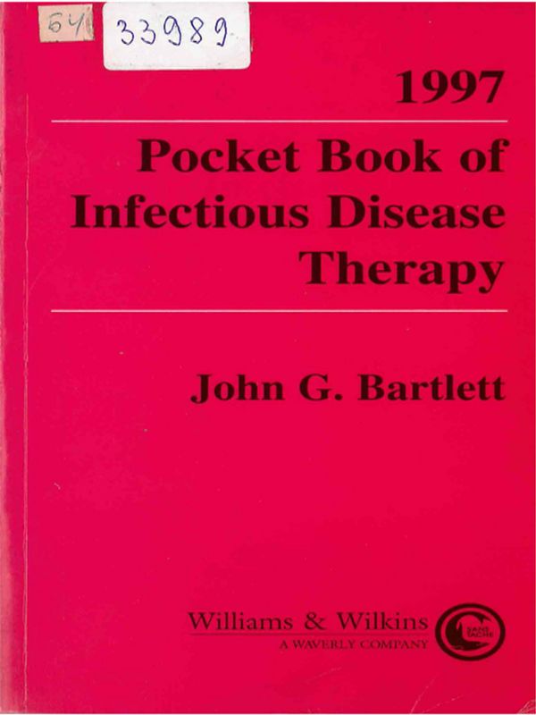 Pocket book of infectious disease therapy
