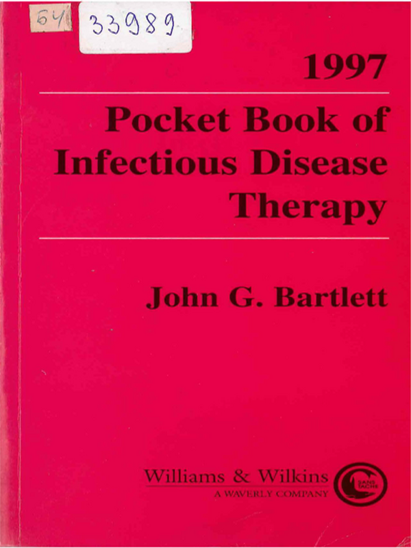 Pocket book of infectious disease therapy