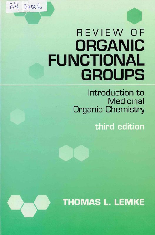 Review of Organic Functional groups