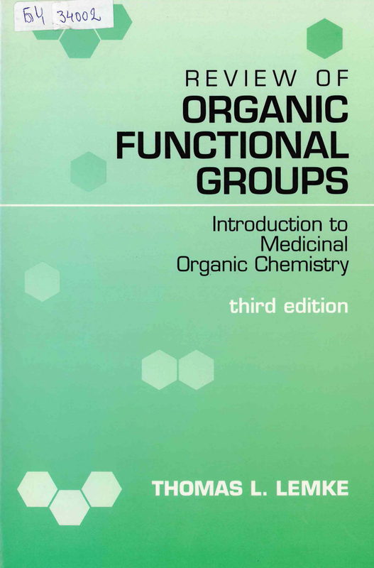 Review of Organic Functional groups