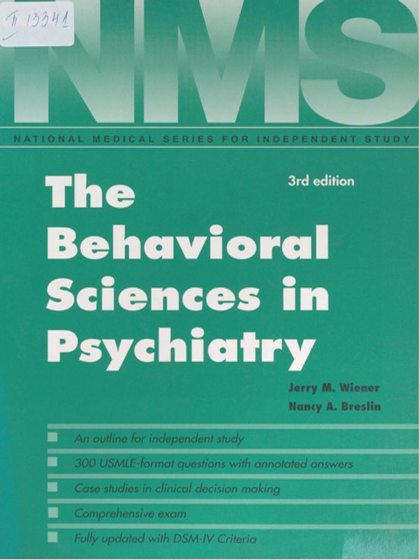 The behavioral sciences in psychiatry