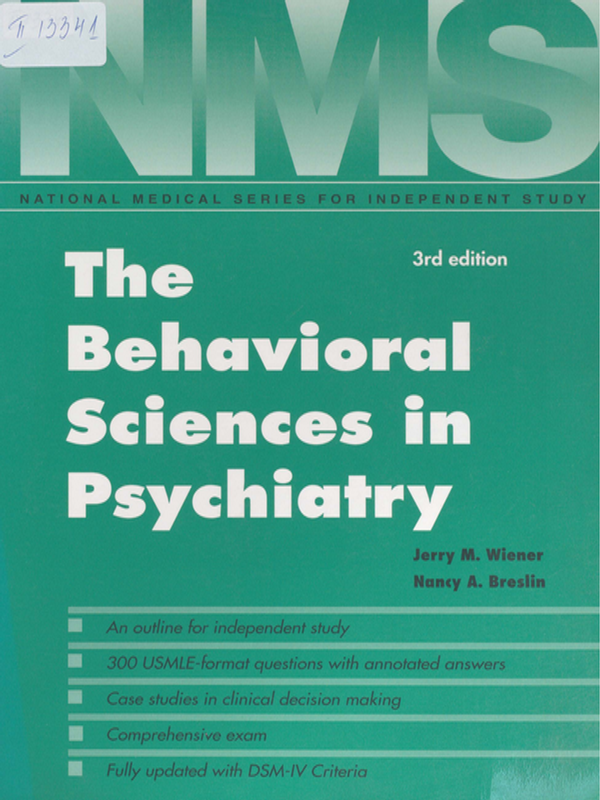 The behavioral sciences in psychiatry