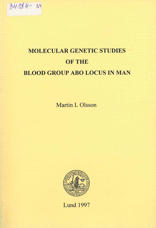 Molecular genetic studies of the blood group abo locus in man
