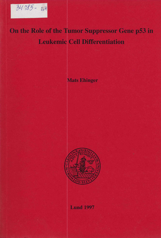 On the role of the tumor suppressor gene p53 in leukemic cell diferentiation