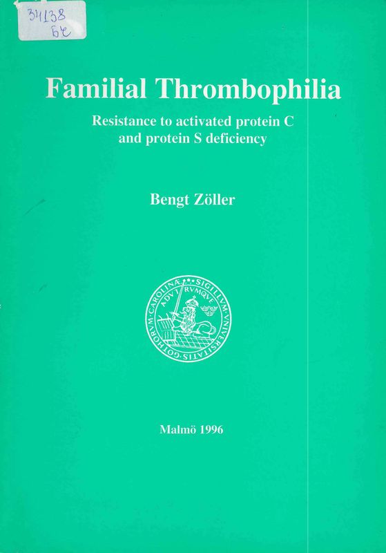 Familial thrombophilia