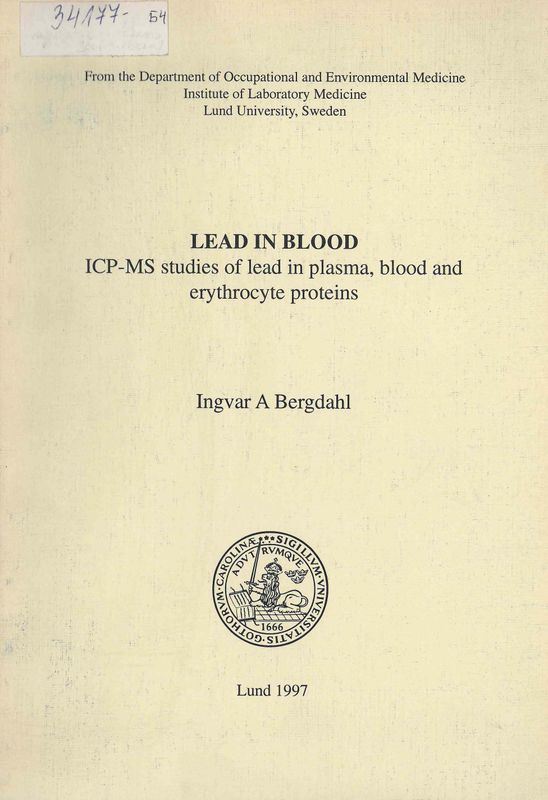 Lead in blood