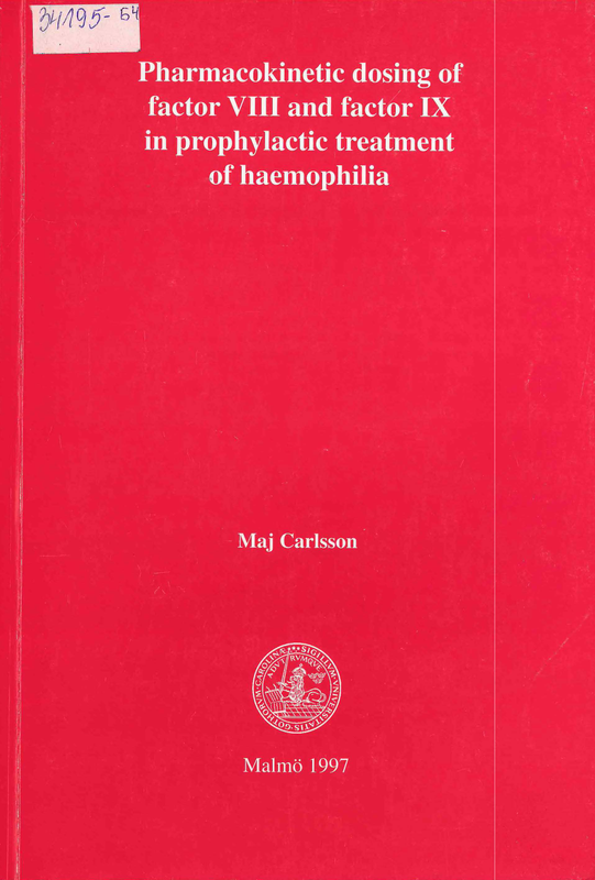 Pharmacokinetic dosing of factor VIII and factor IX in prophylactic treatment of haemophilia