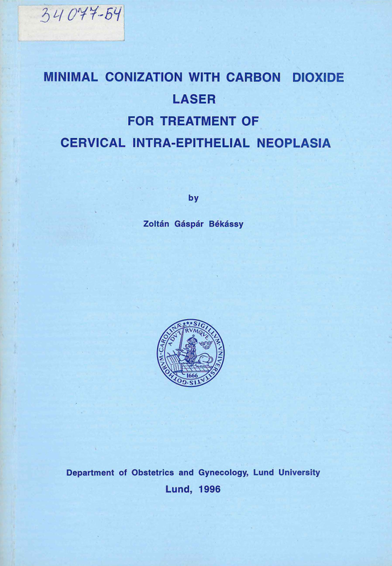 Minimal conization with carbon dioxide laser for treatment of cervical intra-epithelial neoplasia