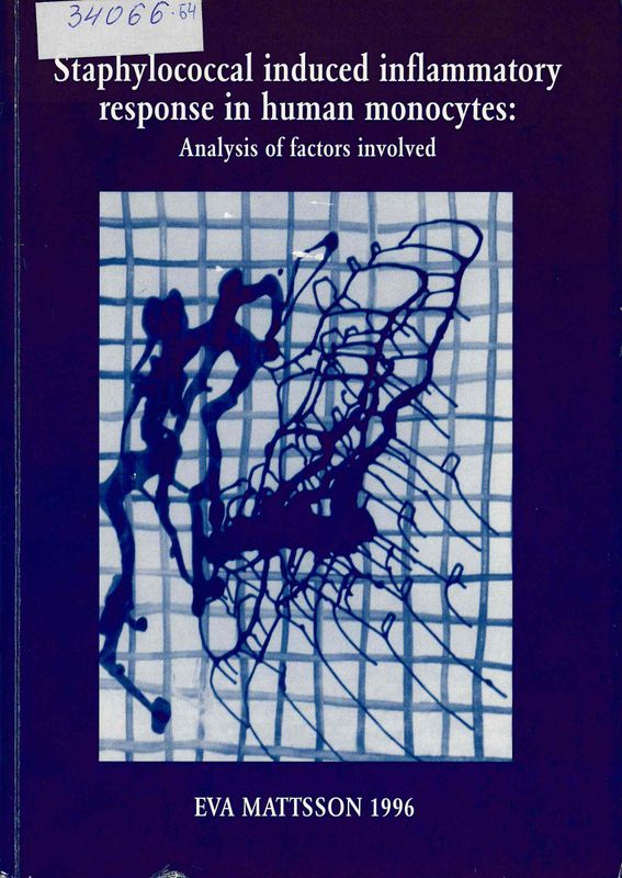 Staphylococcal induced inflammatory response in human monocytes