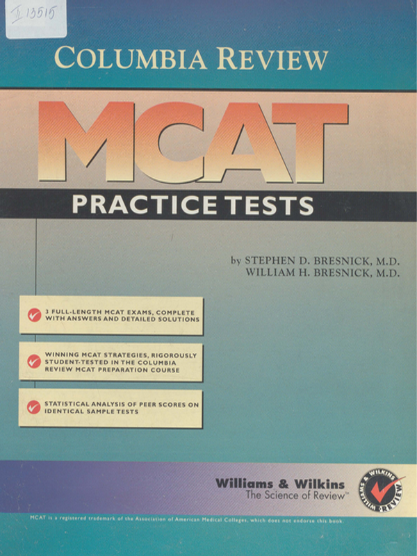 Columbia review MCAT practice tests