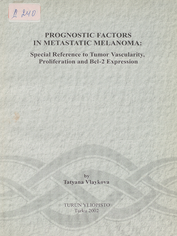 Prognostic factors in metastatic melanoma. Special reference to tumor vascularity, porliferation and Bcl-2 expression