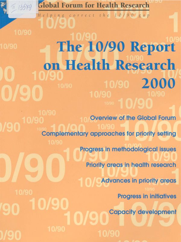 The 10/90 report on health research, 2000