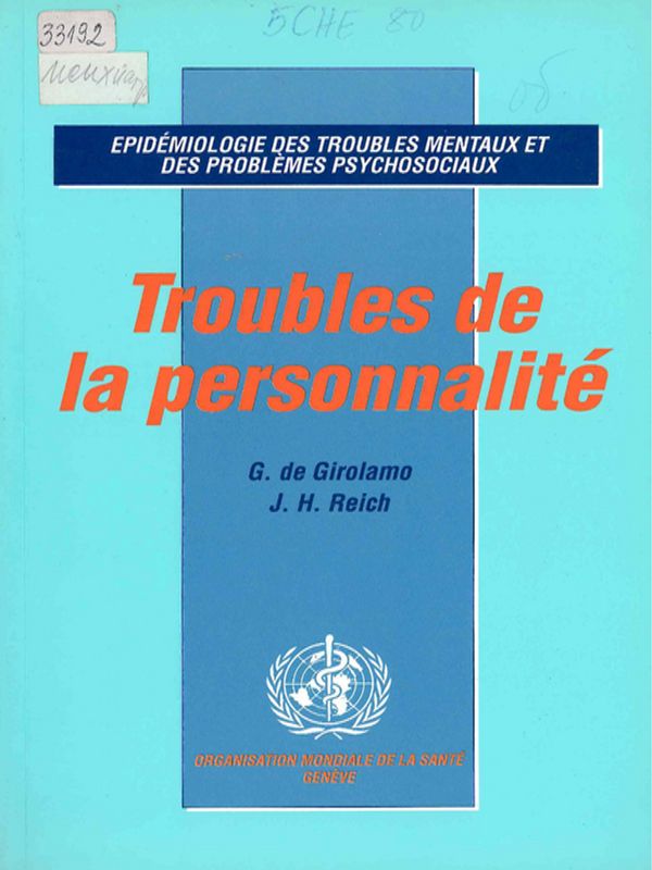 Epidemiologie des Troubles Mentaux et des Problems Psychosociaux