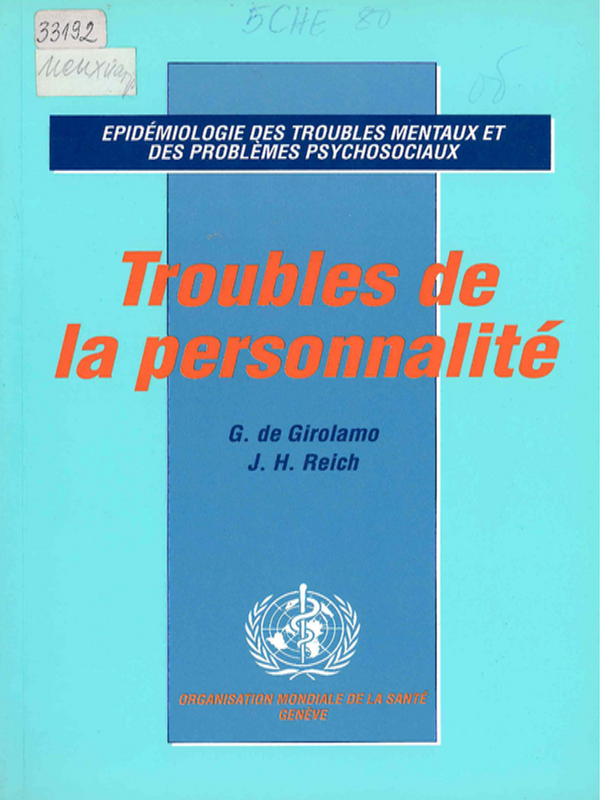 Epidemiologie des Troubles Mentaux et des Problems Psychosociaux