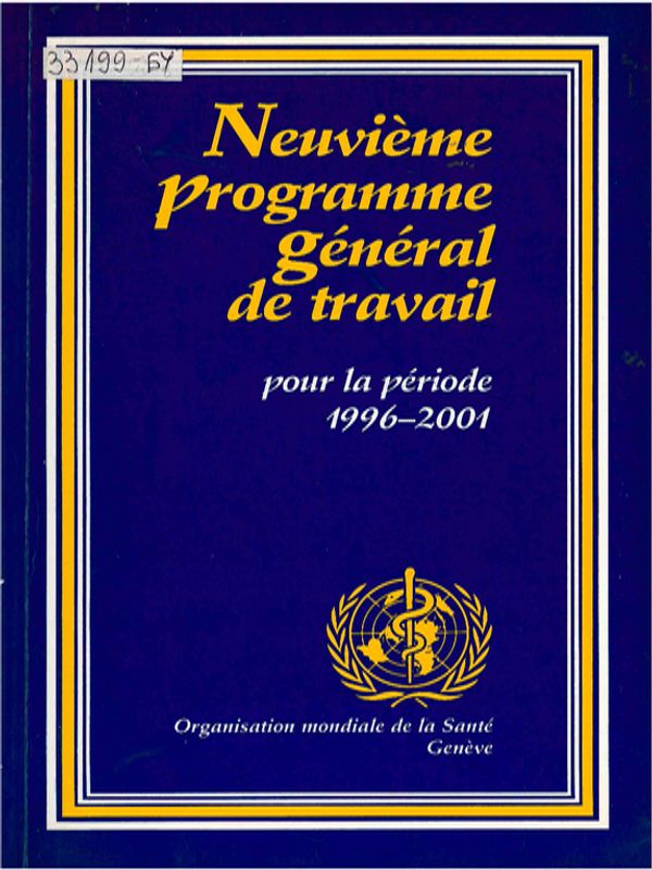 Neuvieme Programme General de Travail