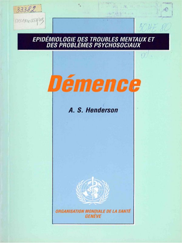 Epidemiologie des troubles mentaux et des problemes psychosociaux