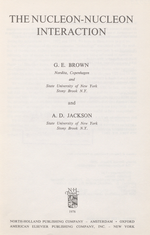 The Nucleon - Nucleon Interaction