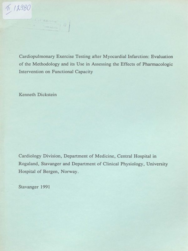 Cardiopulmonary Exercise Testing after Myocardial Infarction