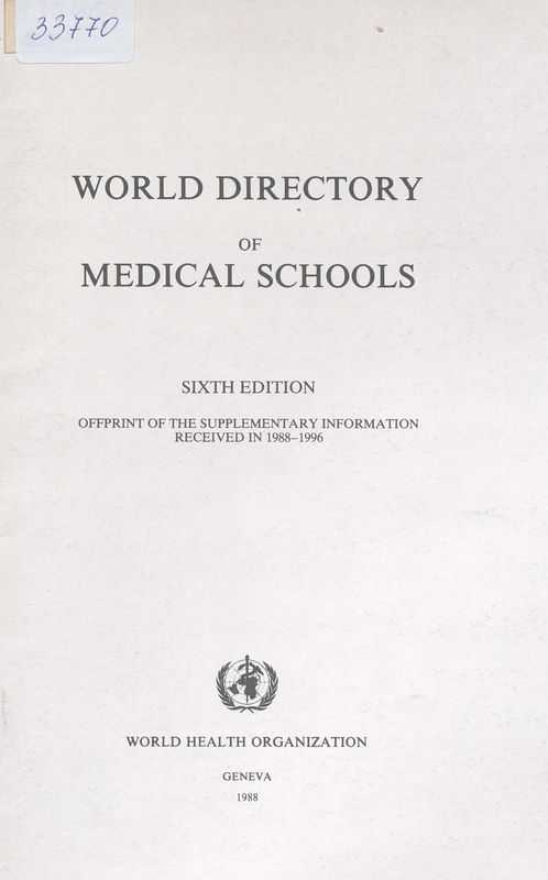 World Directory of Medical Schools