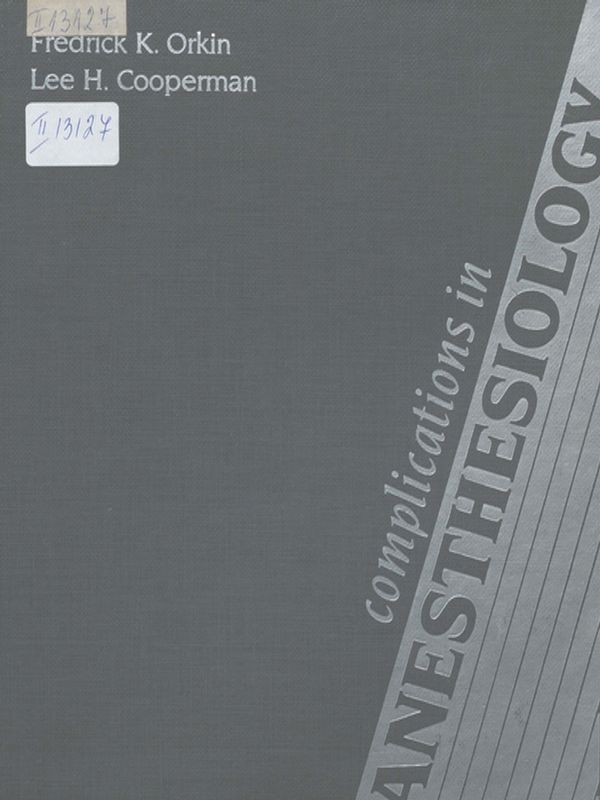 Complications in Anesthesiology