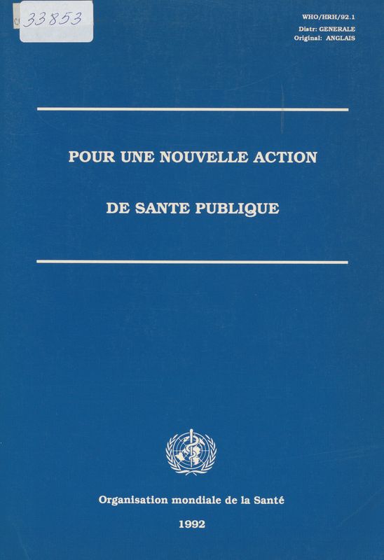 Pour une nouvelle action de sante publique