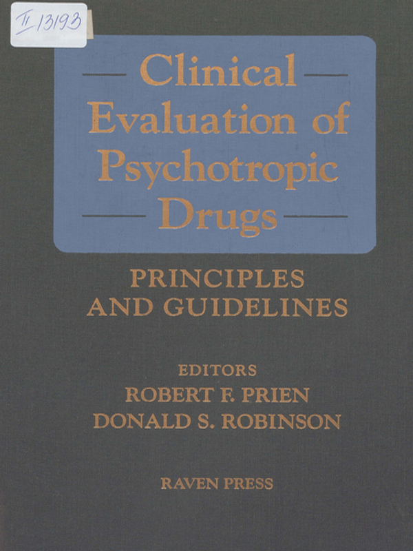 Clinical Evaluation of Psychotropic Drugs