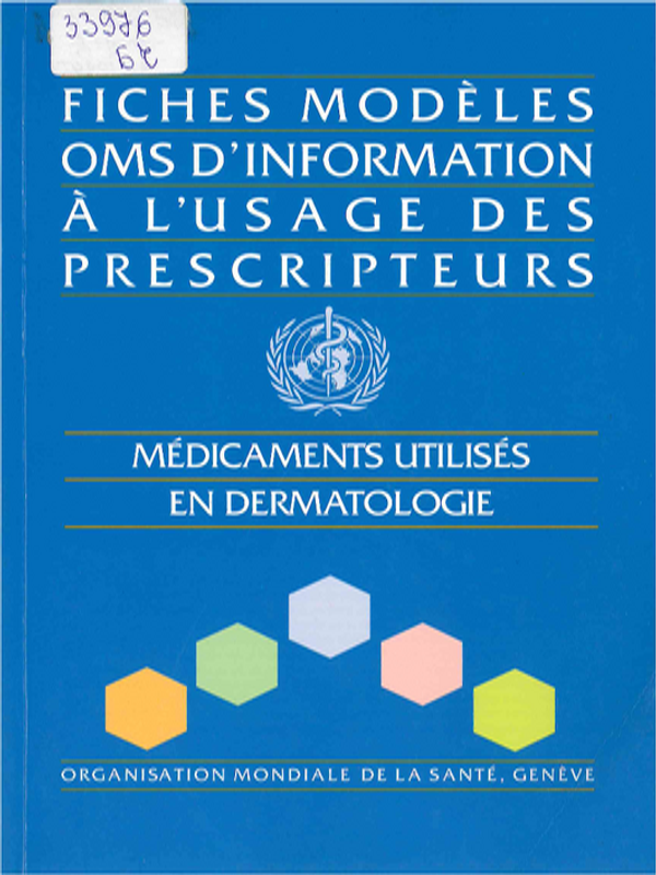 Fiches modeles OMS d`information a l`usage des prescripteurs