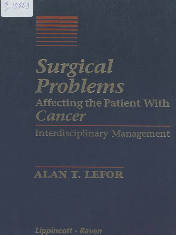 Surgical Problems Affecting the Patient with Cancer