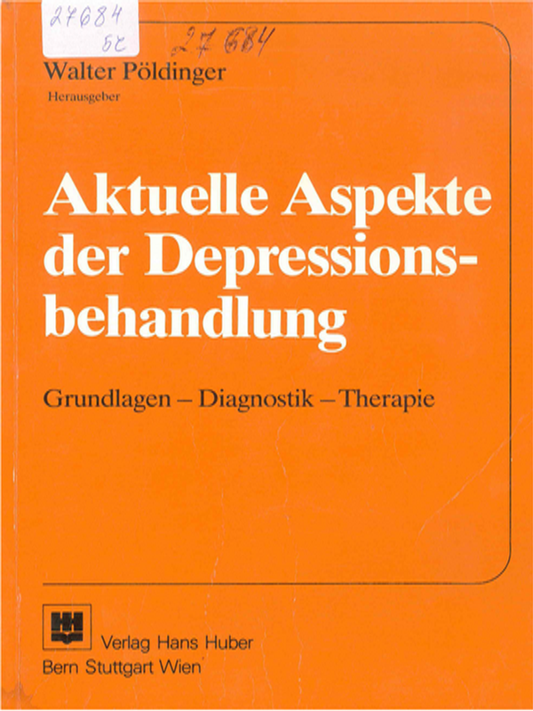 Aktuelle Aspekte der Depressionsbehandlung