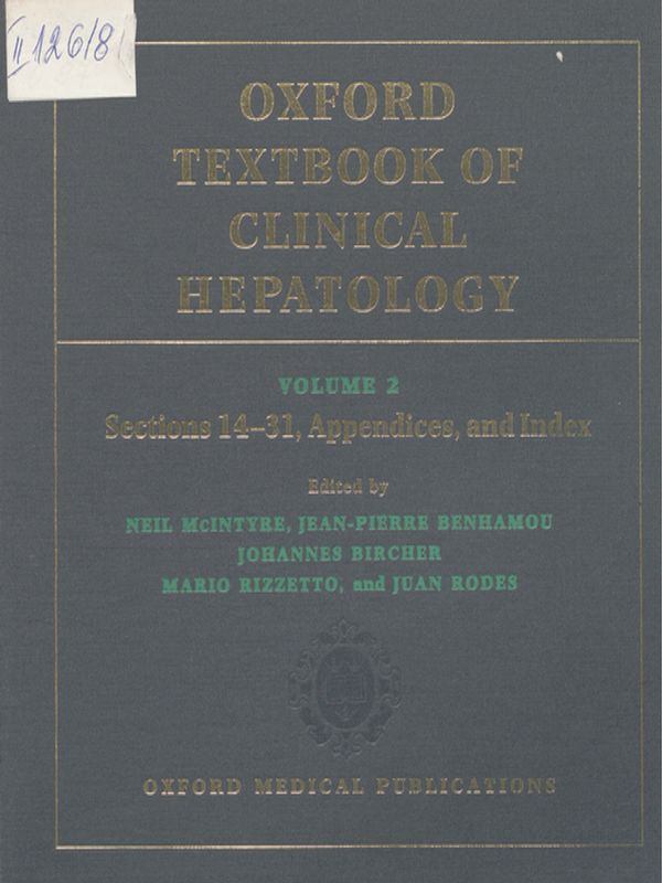 Oxford textbook of clinical hepatology