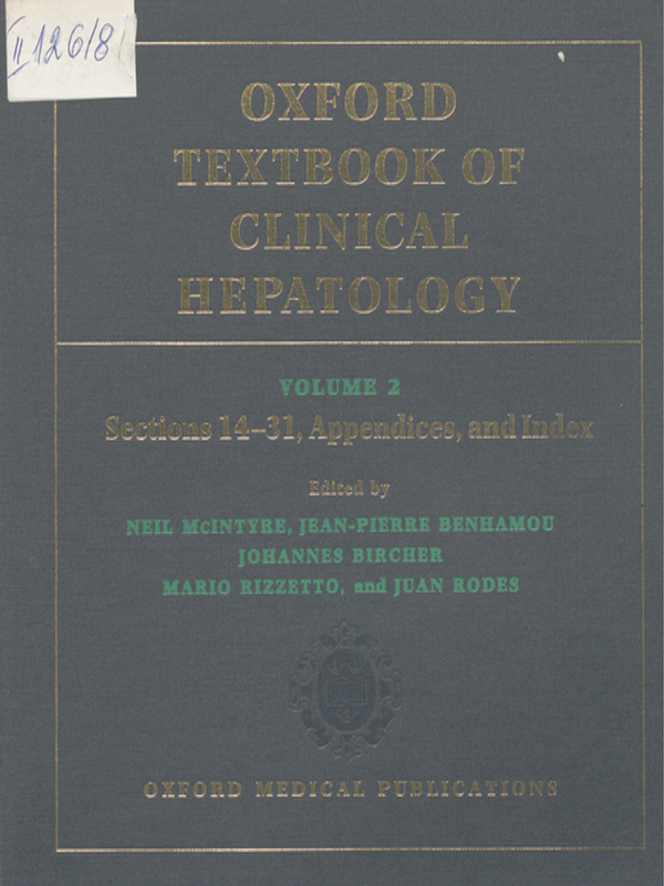 Oxford textbook of clinical hepatology