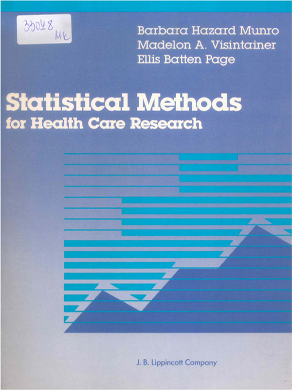 Statistical methods for health care research