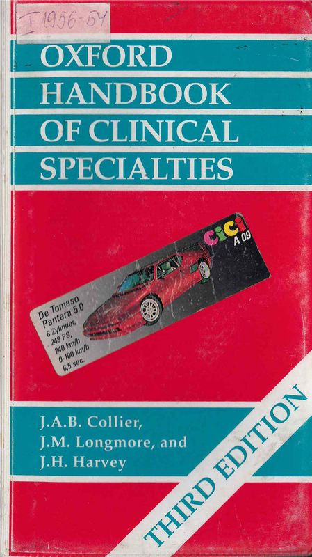 Oxford handbook of clinical specialties