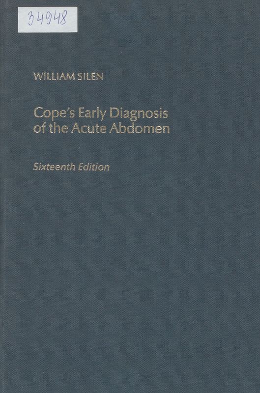 Cope`s early diagnosis of the acute abdomen