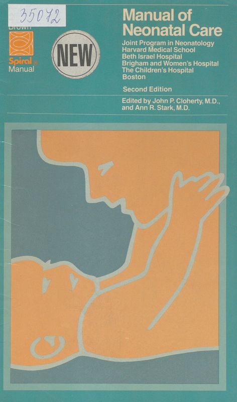 Manual of neonatal care
