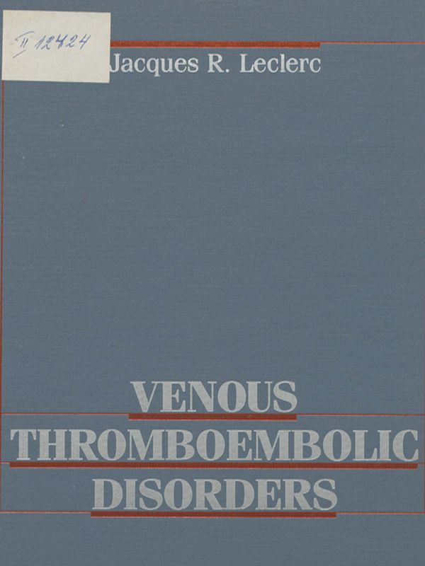Venous thromboembolic disorders