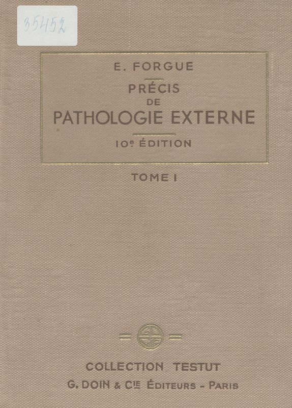 Precis de pathologie externe