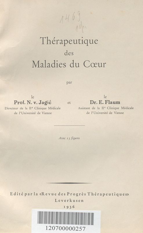 Therapeutique des maladies du coeur