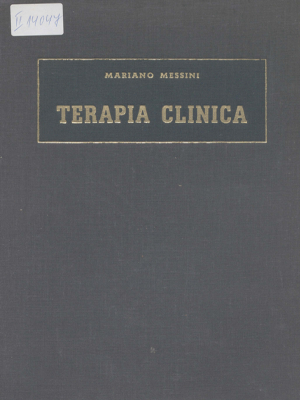 Trattato di terapia clinica : Con note sintetiche di diagnostica