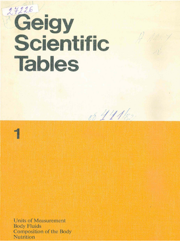 Geigy scientific tables
