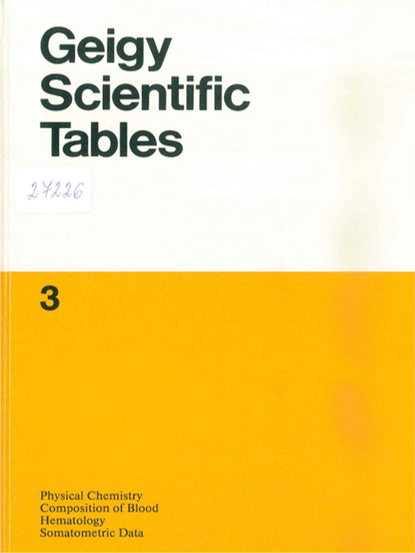 Geigy scientific tables