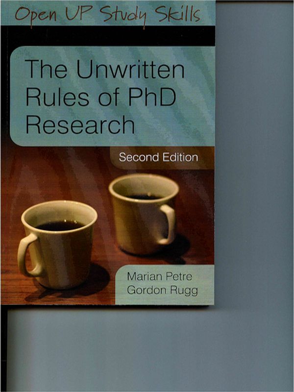 The unwritten rules of PhD research
